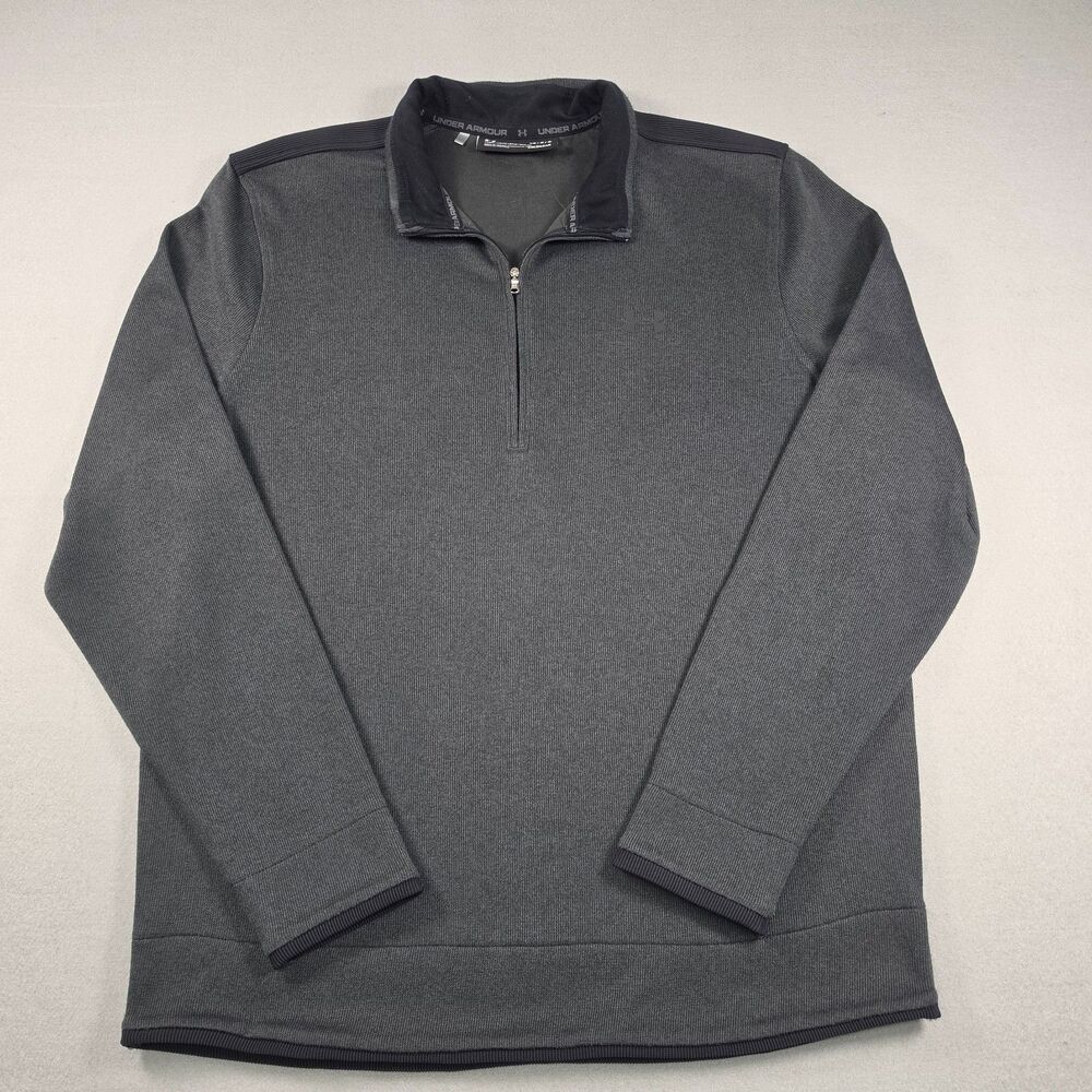 Under Armour Men’s 1/4 Zip Pullover – Size L – Black/Gray - 0112